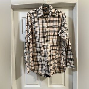 Burberry iconic plaid shirt mens